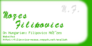mozes filipovics business card